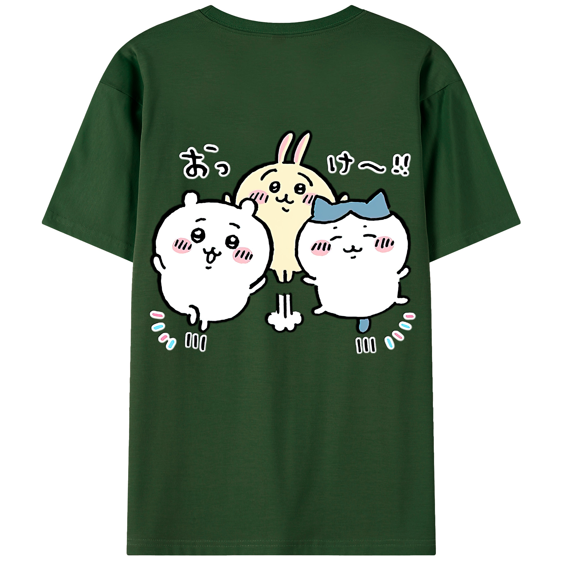 （画像用） ちいかわ ちいかわ Chii-kawa chiikawa 綿100％半袖Tシャツ（背面プリント）